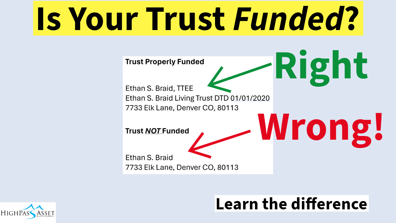 Picture showing how to tell if your trust is properly funded